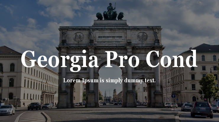 Georgia Pro Cond Font Family