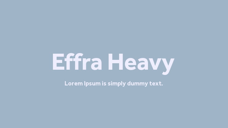 Effra Heavy Font Family