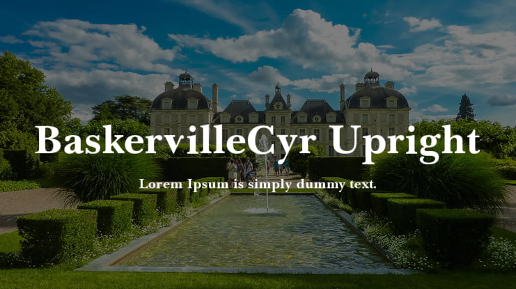 BaskervilleCyr Upright Font
