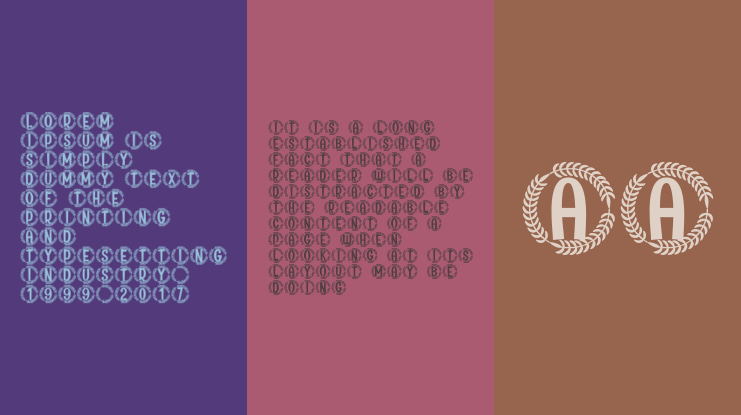 Crowned Laurel Monogram Font