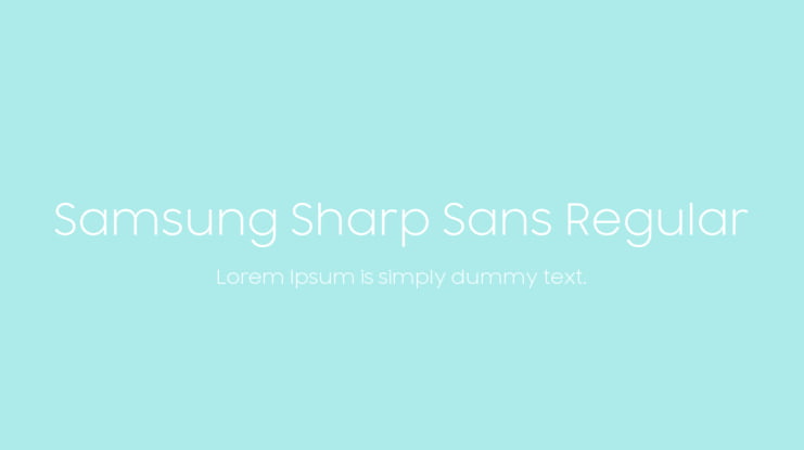 Samsung Sharp Sans Regular Font Family