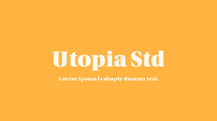 Utopia Std Font