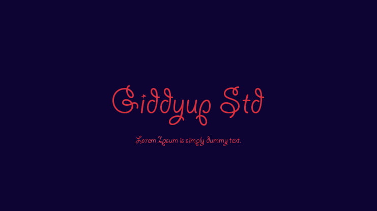 Giddyup Std Font