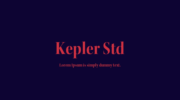Kepler Std Font Family