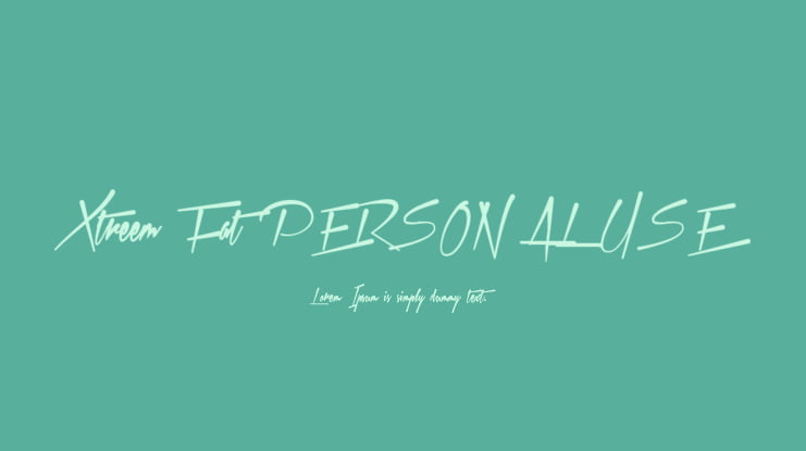 Xtreem Fat PERSONAL USE Font Family