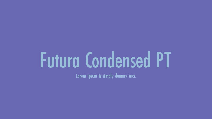 Futura Condensed PT Font Family