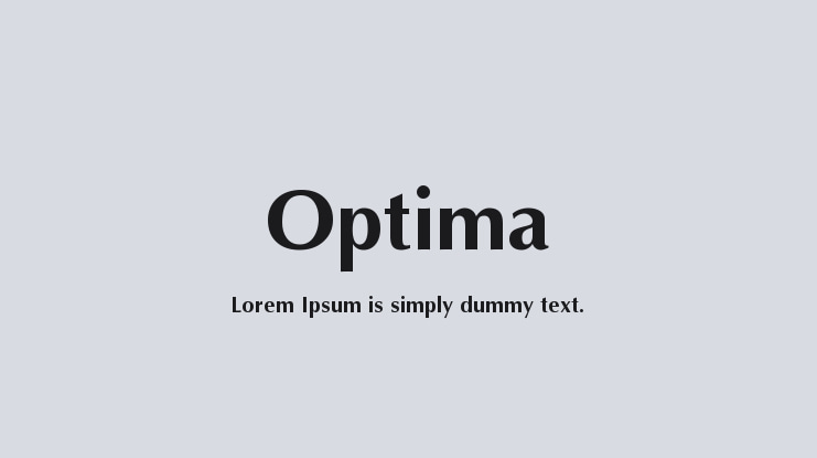 Optima Font Family