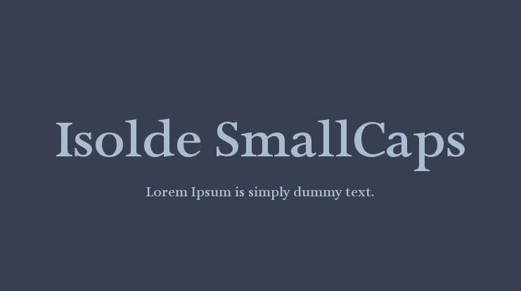 Isolde SmallCaps Font Family