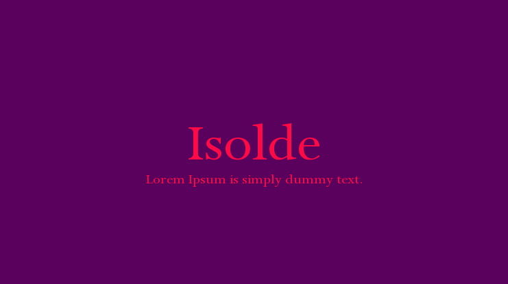 Isolde Font Family