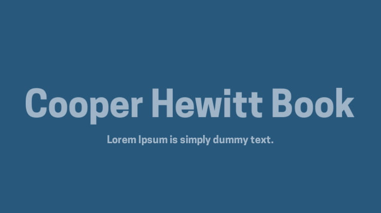 Cooper Hewitt Book Font Family