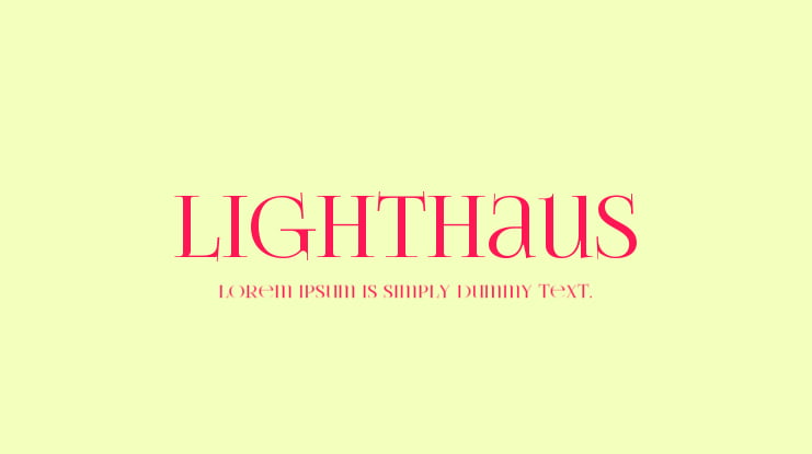 Lighthaus Font