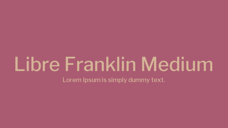 Libre Franklin Medium Font Family