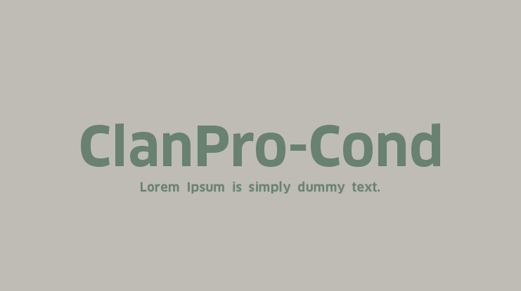 ClanPro-Cond Font Family