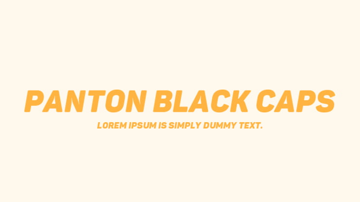 Panton Black Caps Font Family