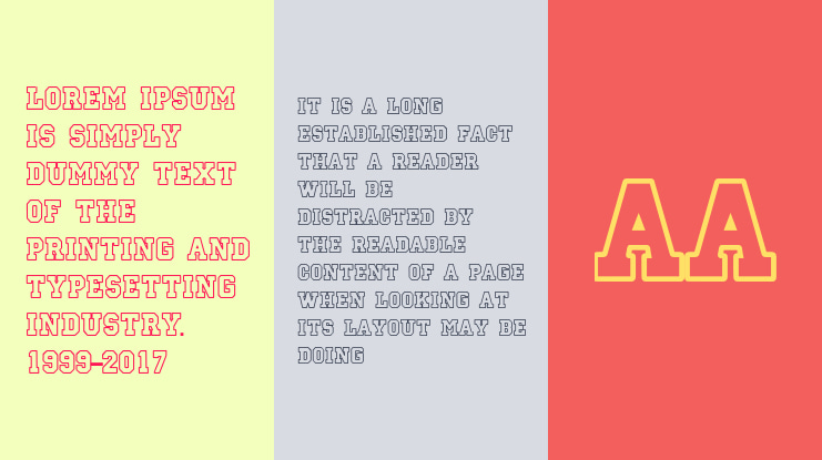 Blockton Outline Font