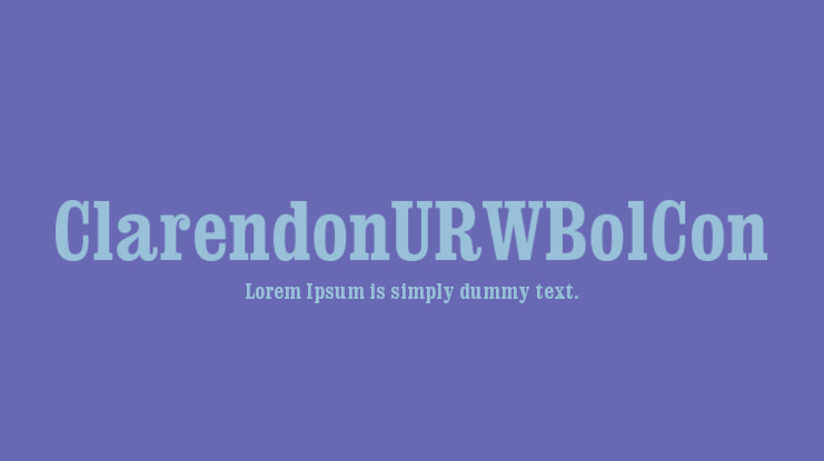 ClarendonURWBolCon Font