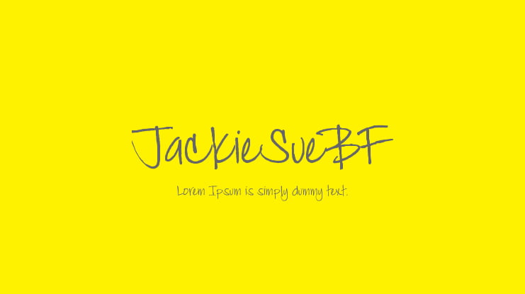 JackieSueBF Font