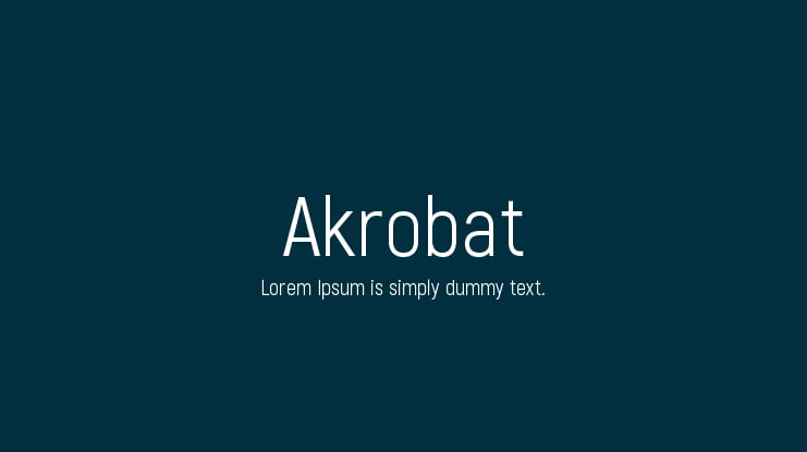 Akrobat Font Family