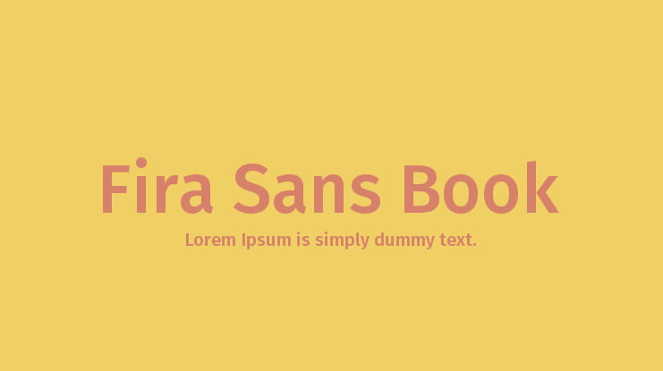 Fira Sans Book Font Family