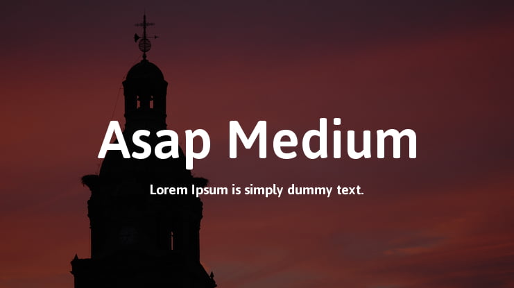 Asap Medium Font Family