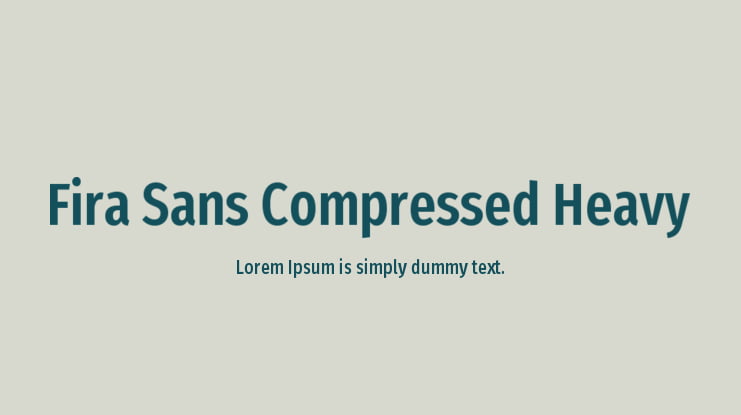 Fira Sans Compressed Heavy Font Family