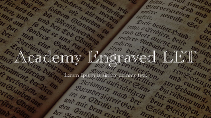 Academy Engraved LET Font