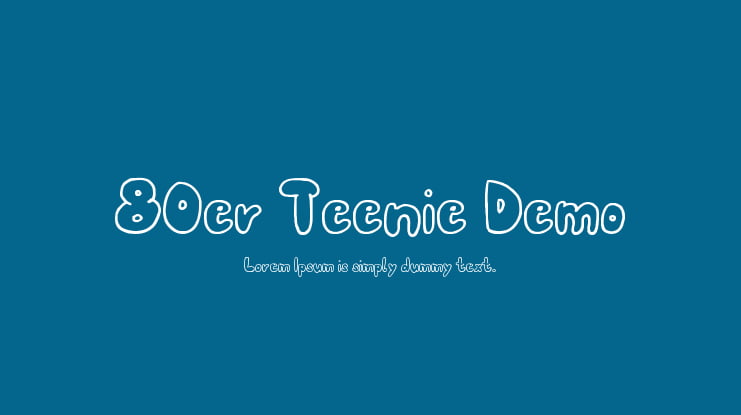 80er Teenie Demo Font