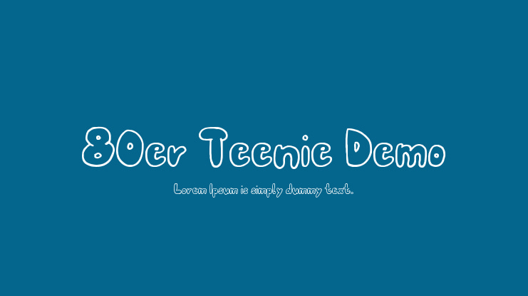 80er Teenie Demo Font