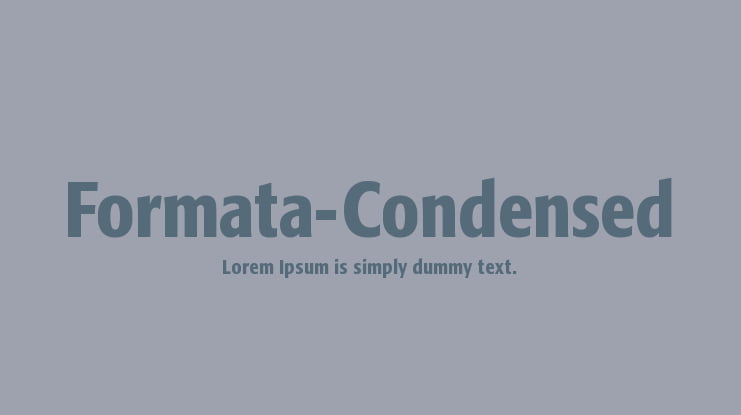 Formata-Condensed Font Family