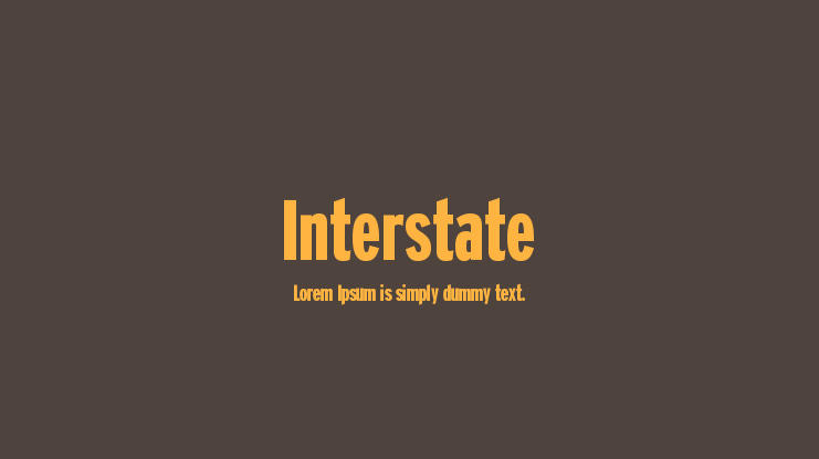 Interstate Font Family