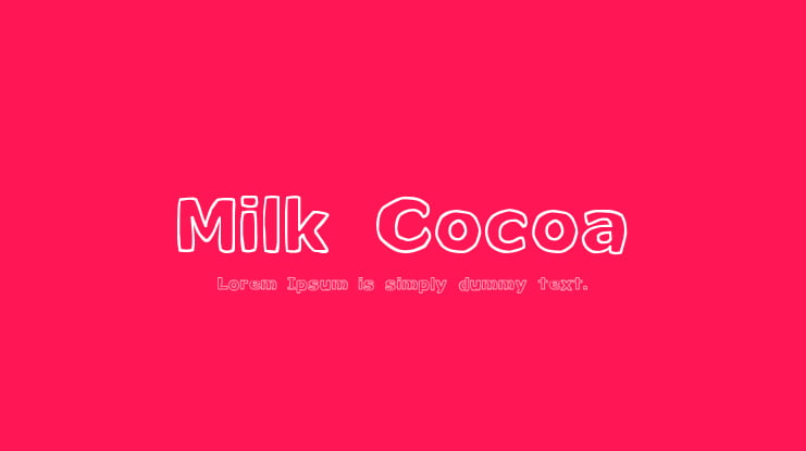 Milk Cocoa Font
