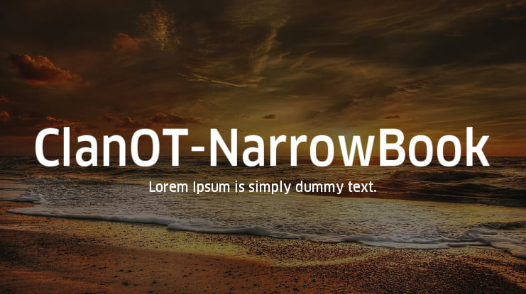 ClanOT-NarrowBook Font Family