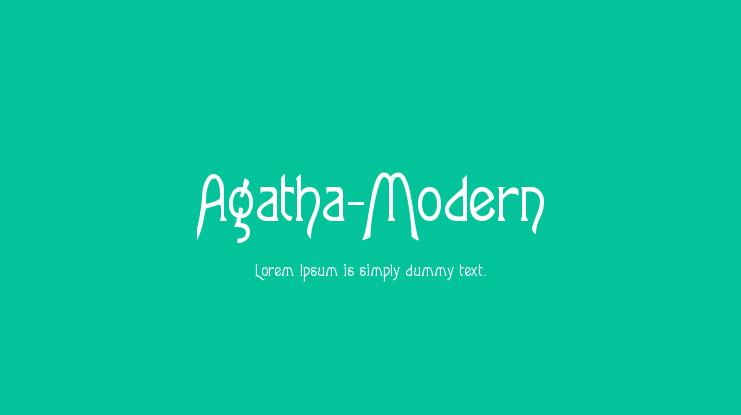Agatha-Modern Font