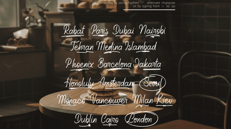 Aleandra on the Soundwaves free Font