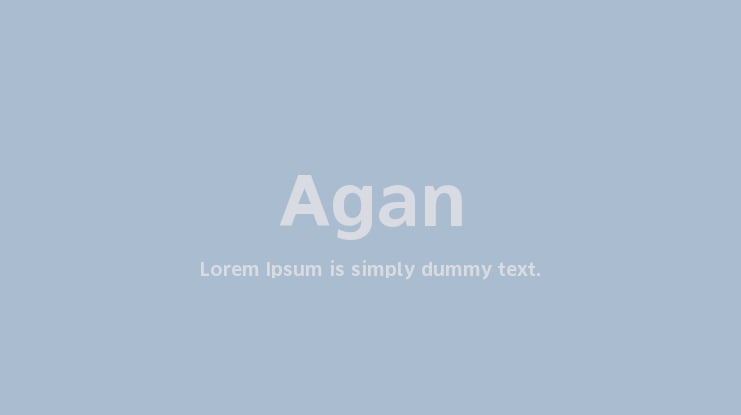 Agan Font Family