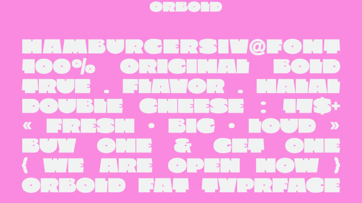 Orbold Bold Font