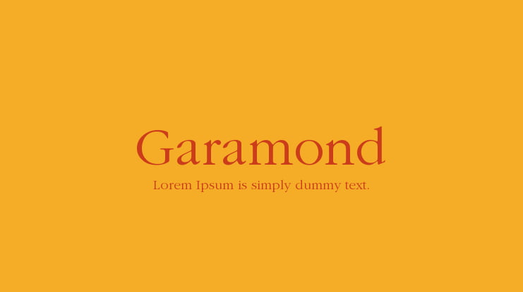 Garamond Font