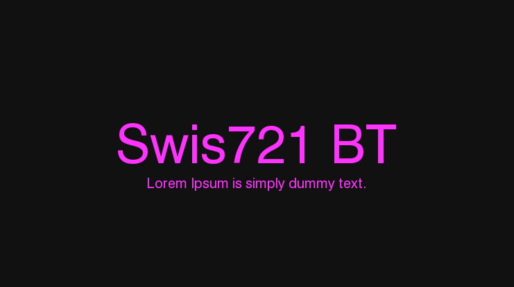 Swis721 BT Font