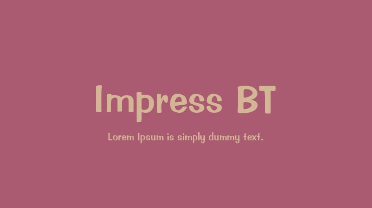 Impress BT Font