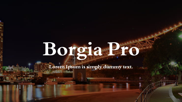 Borgia Pro Font Family