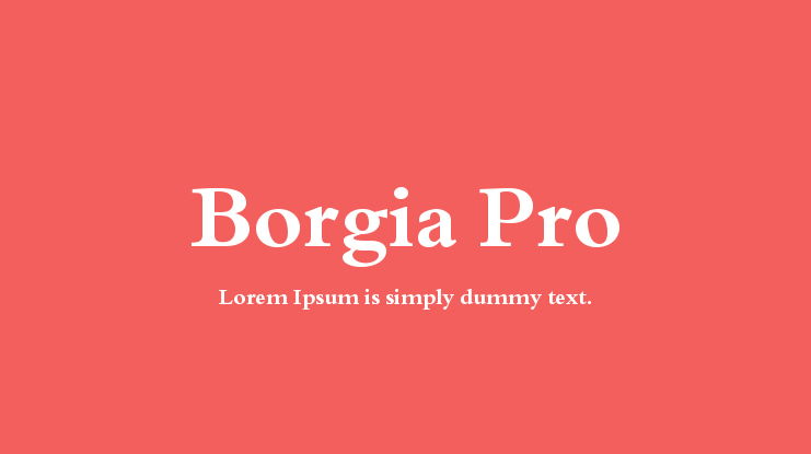Borgia Pro Font Family