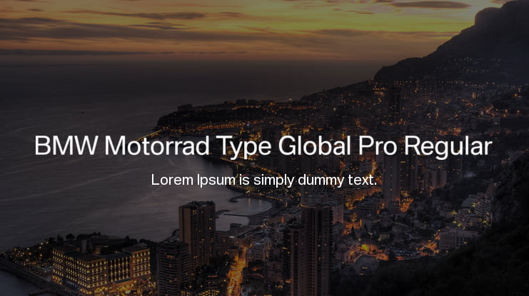 BMW Motorrad Type Global Pro Regular Font