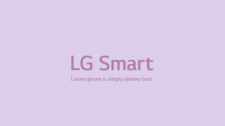 LG Smart Font Family