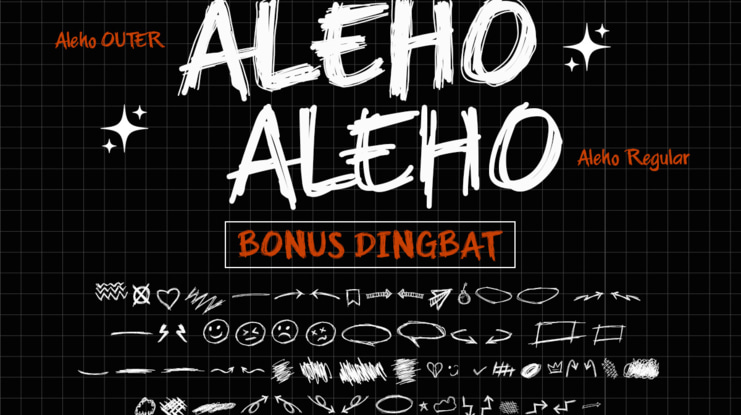 Aleho Scribble Handwritting Scribble Font