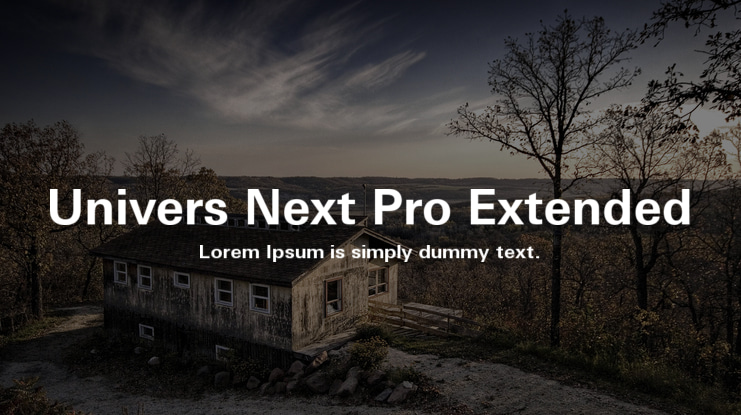 Univers Next Pro Extended Font Family