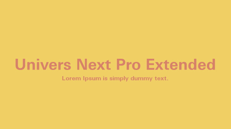 Univers Next Pro Extended Font Family
