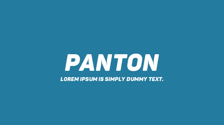 Panton Font Family