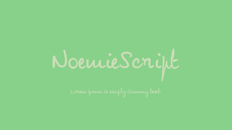 NoemieScript Font