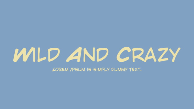 Wild And Crazy Font