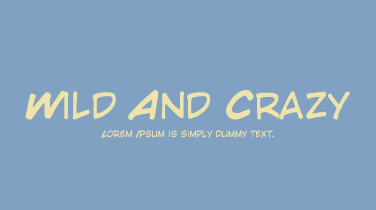 Wild And Crazy Font